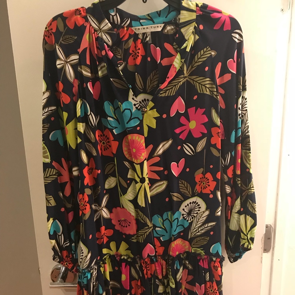 Trina Turk Drop waist floral dress.